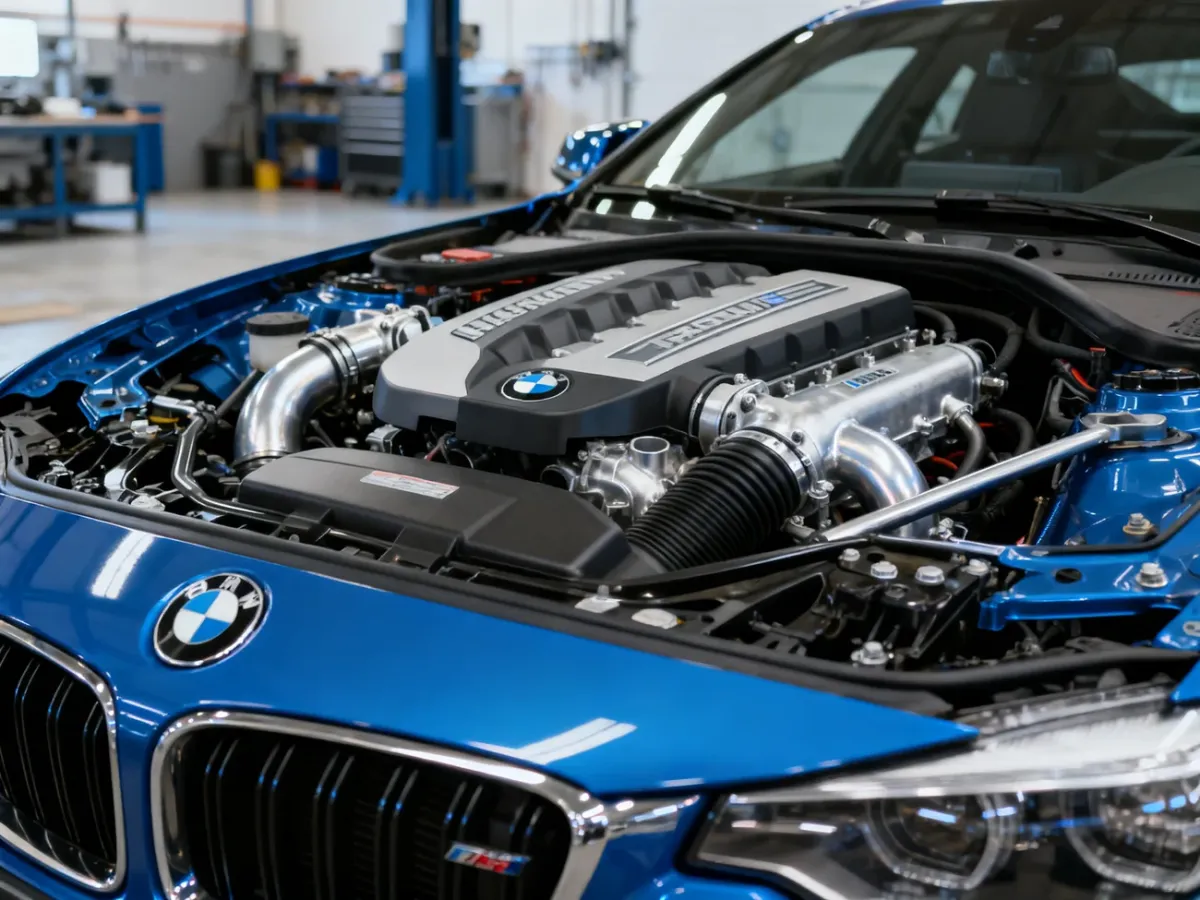 Sześciocylindrowy silnik rzędowy BMW w sportowym samochodzie